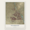 Victorville, California map print, the full design