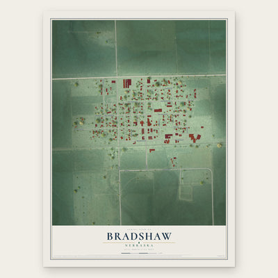 Bradshaw, Nebraska map print, the full design