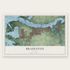 Bradenton, Florida map print, the full design