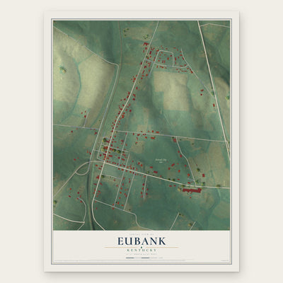 Eubank, Kentucky map print, the full design