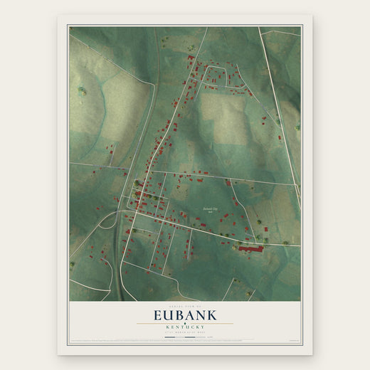 Eubank, Kentucky map print, the full design