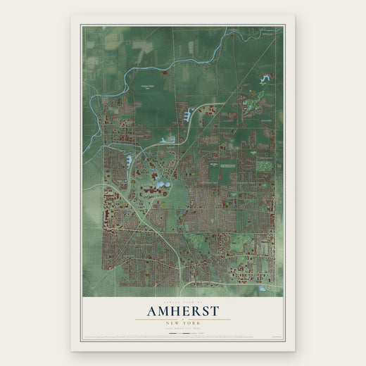 Amherst, New York map print, the full design