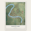 Indian Lake, Texas map print, the full design