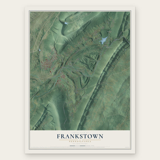 Frankstown, Pennsylvania map print, the full design