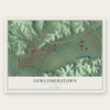 Newcomerstown, Ohio map print, the full design