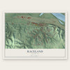 Raceland, Kentucky map print, the full design