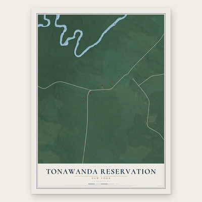 Tonawanda Reservation, New York map print, the full design