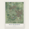 West Melbourne, Florida map print, the full design