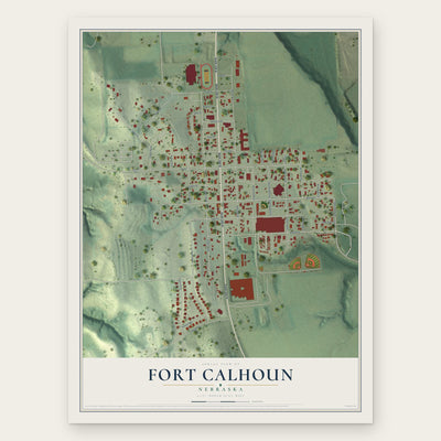 Fort Calhoun, Nebraska map print, the full design