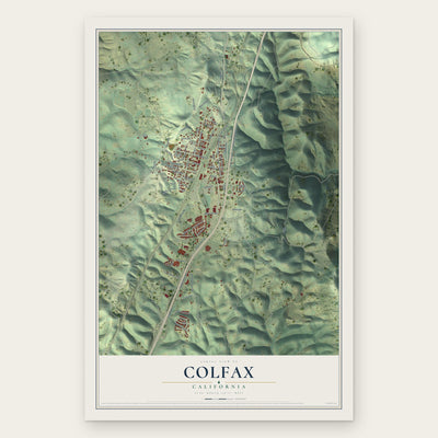 Colfax, California map print, the full design