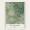 Bowling Green, Missouri map print, the full design