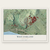 West Oakland, Pennsylvania map print, the full design