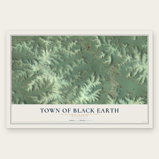 Town of Black Earth, Wisconsin map print, the full design