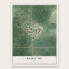 Emington, Illinois map print, the full design
