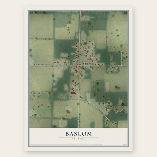Bascom, Florida map print, the full design