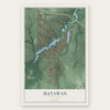 Matawan, New Jersey map print, the full design