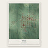 Vici, Oklahoma map print, the full design