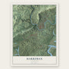 Harriman, Tennessee map print, the full design