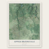 Upper Brookville, New York map print, the full design