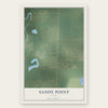 Sandy Point, Texas map print, the full design