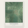 Martinsburg, Nebraska map print, the full design