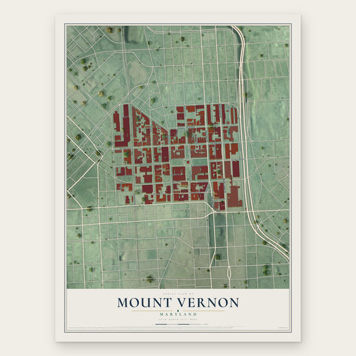 Mount Vernon, Maryland map print, the full design