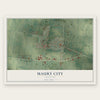 Maury City, Tennessee map print, the full design