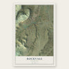 Rockvale, Colorado map print, the full design