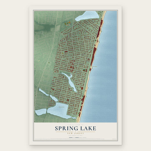 Spring Lake, New Jersey map print, the full design