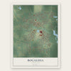 Bogalusa, Louisiana map print, the full design