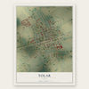 Tolar, Texas map print, the full design