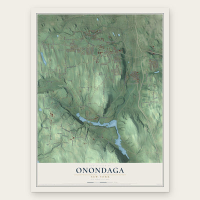 Onondaga, New York map print, the full design