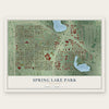 Spring Lake Park, Minnesota map print, the full design