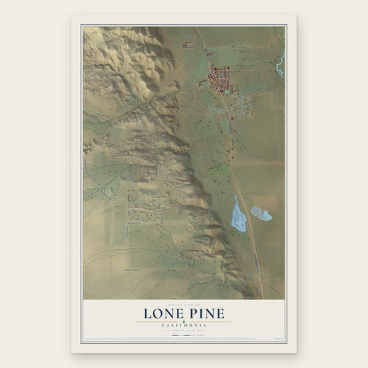 Lone Pine, California map print, the full design