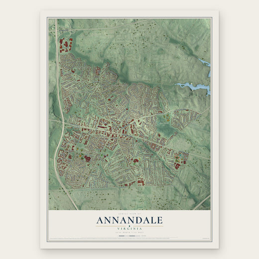 Annandale, Virginia map print, the full design