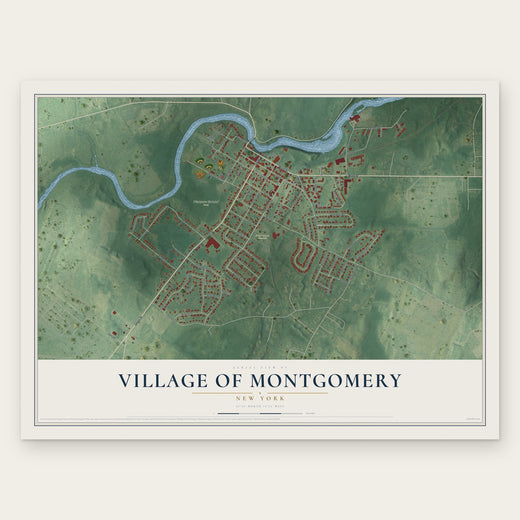 Village of Montgomery, New York map print, the full design