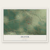 Deaver, Wyoming map print, the full design