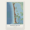 Mission Beach, California map print, the full design