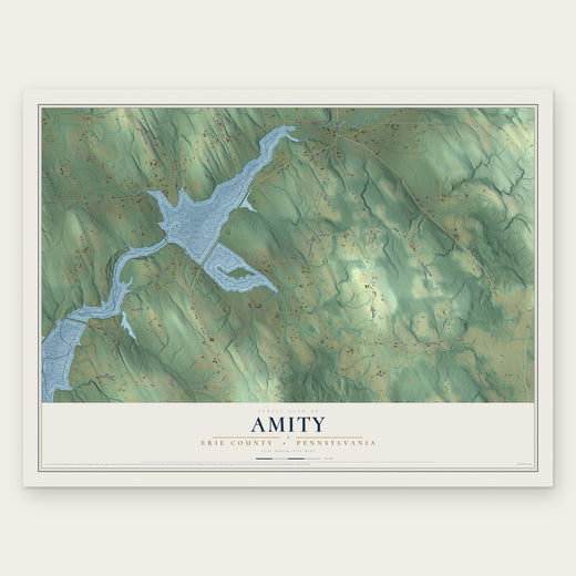 Amity, Erie County, Pennsylvania map print, the full design