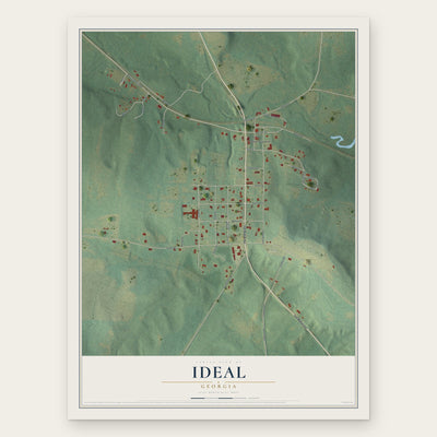 Ideal, Georgia map print, the full design