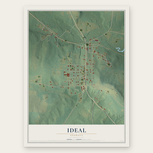 Ideal, Georgia map print, the full design