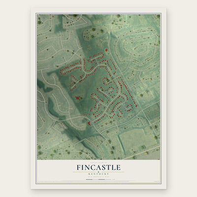 Fincastle, Kentucky map print, the full design
