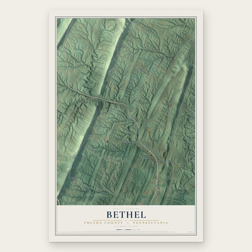 Bethel, Fulton County, Pennsylvania map print, the full design