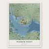 Harbor Point, Maryland map print, the full design