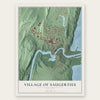Village of Saugerties, New York map print, the full design