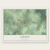 Lincoln, Arkansas map print, the full design