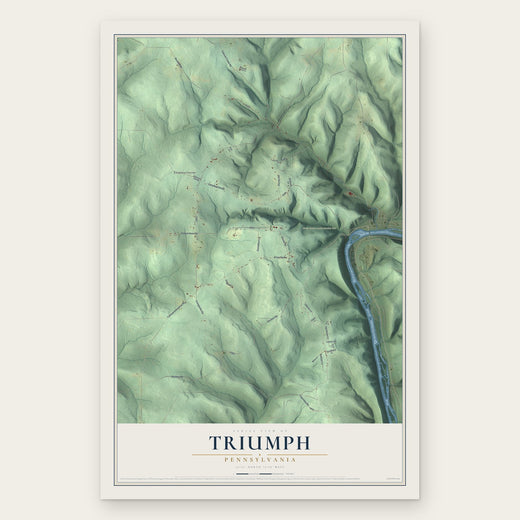 Triumph, Pennsylvania map print, the full design