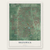 Brunswick, Ohio map print, the full design
