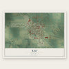 Rio, Wisconsin map print, the full design