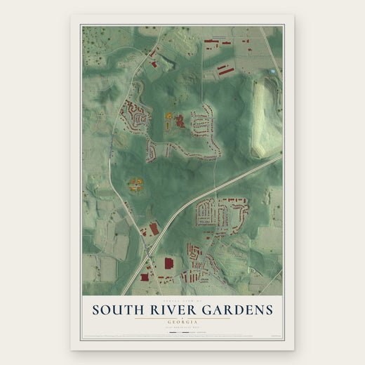South River Gardens, Georgia map print, the full design